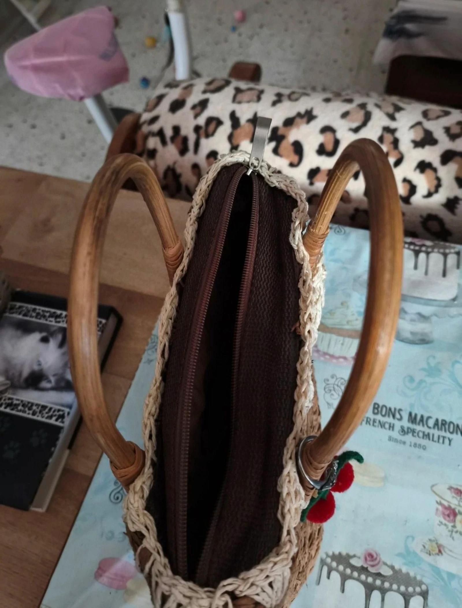 Bolsa de mão de vime vintage TBE – photo 7